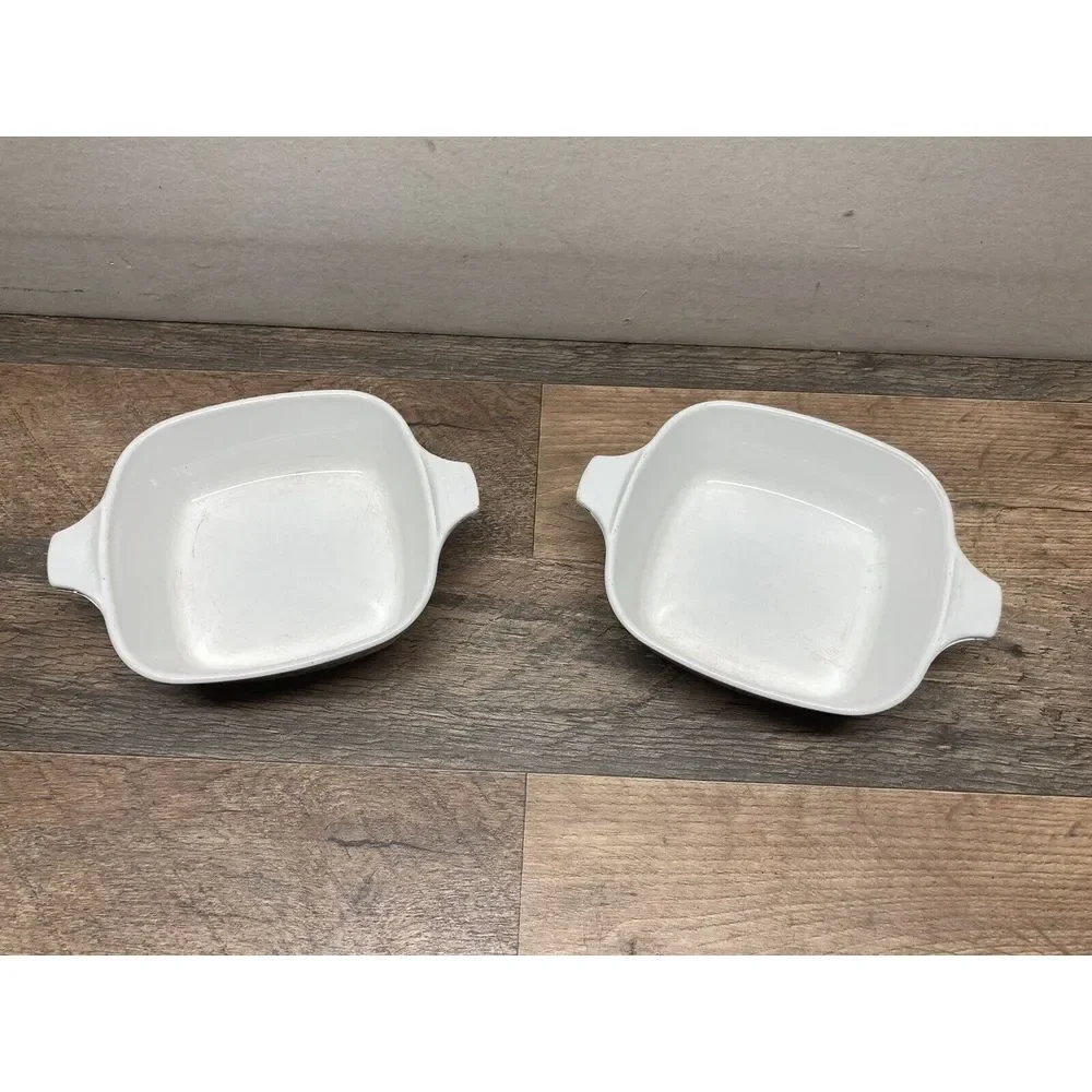 2 Vtg Corning Ware P-41 Blue Cornflower Petite Pans Casserole‎ Dishes 1 3/4 Cups